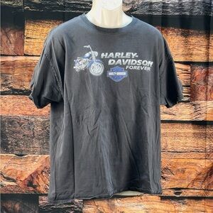 Harley-Davidson Black Short Sleeve Motorcycle Logo Tee